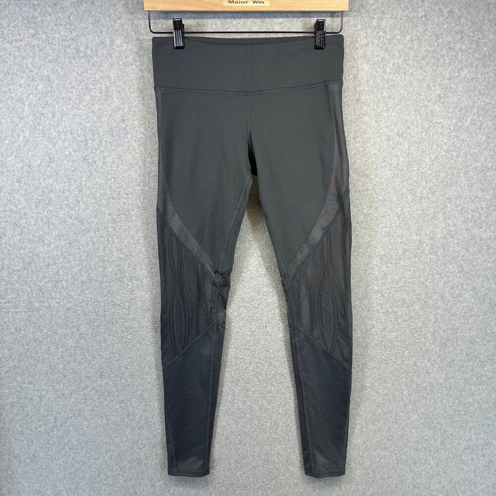 ALO Vitality Mesh Leggings Womens Size Small Slate Gray Pull On Yoga Performance